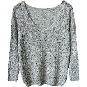 Áo len lỗ mỏng dáng thụng tay cánh dơi AO17 Free size