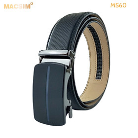 Thắt lưng nam da thật cao cấp nhãn hiệu Macsim MS60 - 110cm