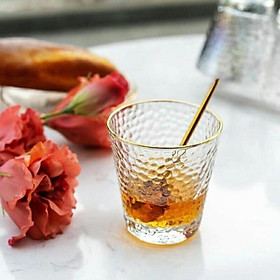 Bộ 6 cốc thủy tinh loe viền vàng 300ml
