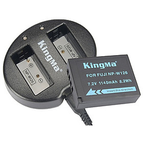 Hình ảnh Bộ 1 pin 1 sạc Kingma cho Fujifilm NP-W126, Hàng chính hãng
