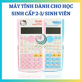 Hình ảnh [CHỌN MẪU]- Máy tính học sinh gồm 240 chức năng, tích hợp sẵn pin họa tiết hoạt hình Doremon và Kitty