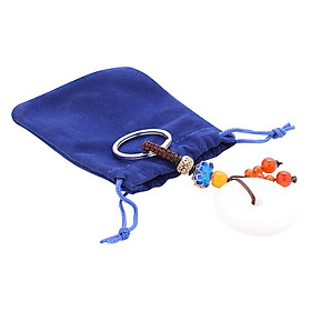 Móc Khoá Ngọc Bội Cẩm Thạch Trắng