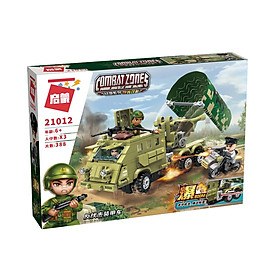 Bộ đồ chơi xếp hình mô hình Xe bọc thép chống bạo động, Đồ chơi ô tô xếp hình cho bé 21012 - QMAN