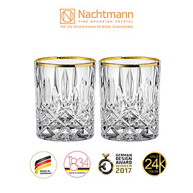 Mua Bộ 2 ly pha lê whisky Nachtmann Noblesse viền màu vàng-Hàng chính hãng 100%