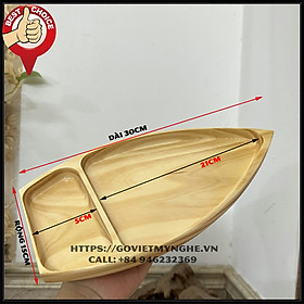 Mua  Dài 30cm  Khay thớt gỗ thuyền gỗ đựng sushi - khay gỗ thuyền đựng sashimi thuyền gỗ sushi - Gỗ thông nguyên khối