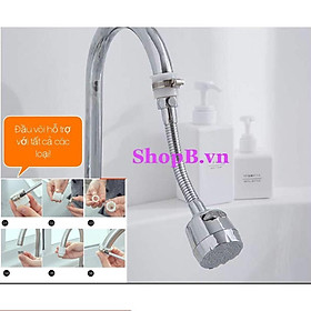 Mua VÒI NƯỚC RỬA BÁT INOX TĂNG ÁP XOAY 360 ĐỘ ( Áp suất nước rất mạnh 3 CHẾ ĐỘ XẢ) - 206797