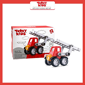 Đồ chơi Xe Cứu Hỏa TOONYKIDS - Đồ Chơi Xe Lắp Ráp Cho Bé - MAGNETIC FIRE TRUCK TN017 [Tặng Kèm Sticker