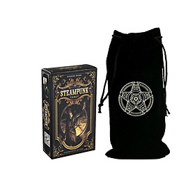 Hình ảnh Combo Bộ Bài Bói Tarot The Steampunk Tarot New Cao Cấp và Túi Nhung Đựng Tarot