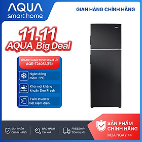 Tủ lạnh Aqua Inverter 236 lít AQR-T260FA(FB) - Bảo hành 2 năm - Hàng chính hãng