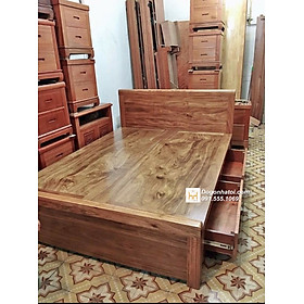Mua Giường Gỗ Hương Xám Có Ngăn Kéo Hiện Đại Giá Rẻ - GN312