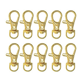 10Pcs Small Gold Plated Lanyard Hook Swivel Snap For Lobster Clasp Clips Key