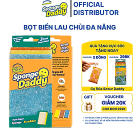 Mua Miếng Rửa Bọt biển Sponge Daddy - Hai Mặt Đa Năng Scrub Daddy- Hộp 3 miếng