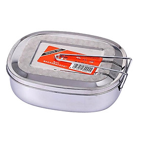 3Sizes Stainless Steel Bento Lunch Box Outdoor Camping Picnic Food Container