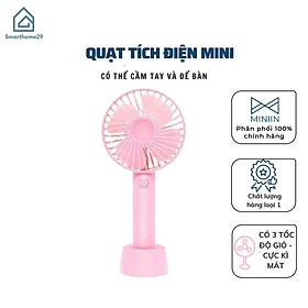 Mua Quạt Tích Điện Cầm Tay Pin Sạc 4 Cánh 3 Tốc Độ Gió Có Đế Để Bàn  Quạt Để Bàn Pin Sạc USB Tiện Lợi - HÀNG CHÍNH HÃNG MINIIN