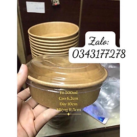Mua Tô giấy salad cao cấp đựng thức ăn kèm năp 750ml 1000ml