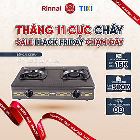 Mua Bếp gas dương Rinnai RV-260(G)N mặt bếp men và kiềng bếp men - Hàng chính hãng