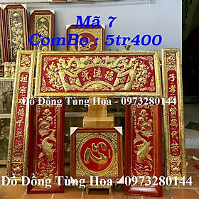 Mua Combo Bộ hoành phi câu đối  Tranh cá  chữ Tâm bằng đồng nguyên chất