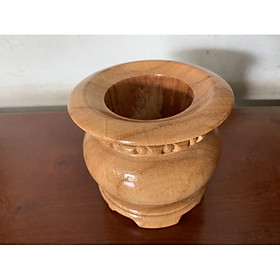 Mua LƯ HƯƠNG - Bát nhang gỗ Gõ 12  14  16cm Bát nhang - lư hương gỗ gỏ cao cấp - Nhiều kích thước