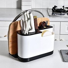Mua Hộp Đựng Đũa Nhựa Cao Cấp - Khay Để Dao  Thớt  Đũa - Kệ Cắm Dao  Đũa  Để Vung Đa Năng Tiện Lợi