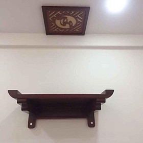 Mua Bàn thờ treo tường gỗ sồi kt 48x69 kèm chắn khói 41x41