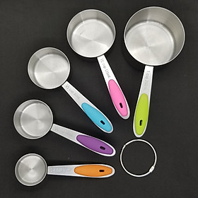 Mua Bộ 5 cup đong inox sắc màu