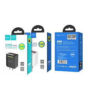 Mua Cóc Sạc Nhanh Hoco C39 2 Cổng Usb 12W 2.4A - Hàng Chính Hãng