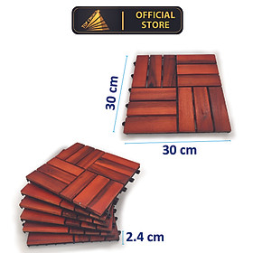 Mua Thùng 10 Vỉ Gỗ Nhựa Ốp Sàn Nhà Ban Công Loại 12 Nan Màu Đỏ Nâu Lót Sân Vườn Nhà Tắm Trang Trí Khuôn Viên Nhà Cửa