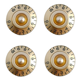 4 Pcs Speed Volume   Control Knobs For     Electric Guitar Golden