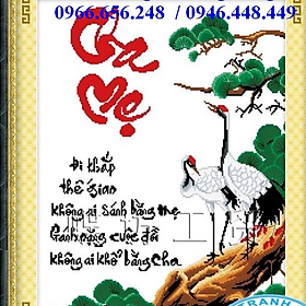 Mua Tranh thêu chữ thập cha mẹ có tùng hạc diên niên 222328 chưa thêu