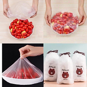 Mua TÚI BỌC THỰC PHẨM - MÀNG BỌC THỰC PHẨM CO DÃN THÔNG MINH TÁI SỬ DỤNG (Gói 100c Kèm Túí Gấu)