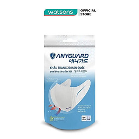 Khẩu Trang 2D Anyguard Màu Trắng Cỡ Lớn 3 Cái Túi