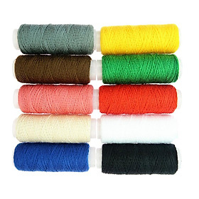 10 Colors Roll Polyester Sewing Thread Box Kit Set For Home Sewing Machine