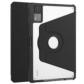 Bao da xoay 360 độ cho Xiaomi Redmi Pad SE 11 inch có khay đựng bút.