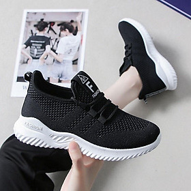 Giày thể thao nữ, giày sneaker nữ thoáng khí phối chữ f siêu nhẹ , êm chân