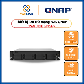 Thiết bị lưu trữ mạng NAS Qnap TS-832PXU-RP-4G Hàng chính hãng