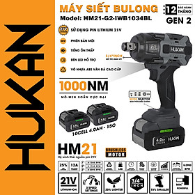 MÁY SIẾT BULONG PIN 21V HM21-G2-IWB1034BL HUKAN -HÀNG CHÍNH HÃNG