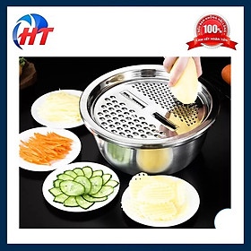 Mua BỘ NẠO BÀO CẮT ĐA NĂNG RAU CỦ 3 MÓN INOX TIỆN DỤNG - HT