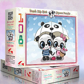 Tranh xếp hình Tia Sáng Đôi Bạn Gấu Trong Mưa ( 108 mảnh)