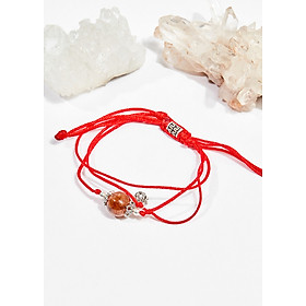 Vòng tay thắt dây đá thạch anh tóc đỏ mệnh hỏa , thổ - Ngọc Quý Gemstones