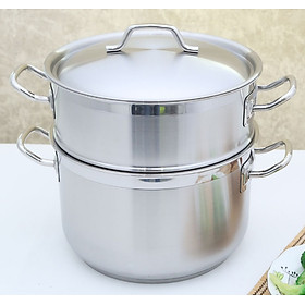 Mua Bộ nồi xửng hấp inox 430 3 đáy nắp inox Fivestar 24cm/ 26cm/ 28cm/ 30cm/ 32cm