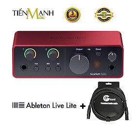 Mua  Tặng Cable  BH 3 Năm  Focusrite Solo Gen 4 Sound Card Âm Thanh Scarlett - Focus USB Audio SoundCard Gen4 Hàng Chính Hãng