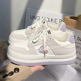 HOT SALECHZK Giày thể thao nữ TED viền lúa độn đế cao 5cm chất liệu da siêu đẹp mẫu mới nhất, seaker nữ đi học đế bằng