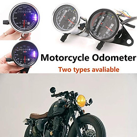 Bộ đồng hồ công tơ mét 2 khung kết hợp đèn LED 12V độc đáo dành cho xe mô tô