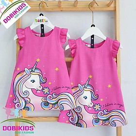 Váy bé gái vải đũi cao cấp cho bé 10-35kg