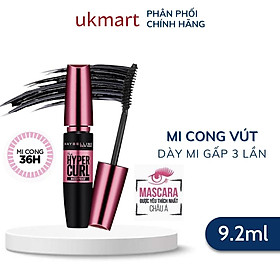 Mascara Dài và Cong Mi Maybelline New York Hyper Curl Waterproof Màu Đen