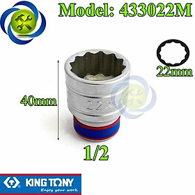 Mua Tuýp 22mm 1/2 Kingtony 433022M 12 cạnh màu trắng dài 40mm