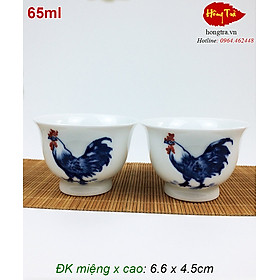 Chén sứ họa tiết gà trống CS88