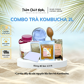 Mua Combo Trà Kombucha 2L đầy đủ nguyên liệu nuôi Scoby làm trà Kombucha (dùng để làm 1 5 lít)