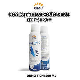 Xịt thơm chân Ximo 200ml giúp khử mùi hôi chân và khử mùi giày ngăn tiết mồ hôi và vi khuẩn gây mùi