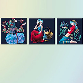 Mua Bộ 3 Tranh Trang Trí Thiếu Nữ - W259